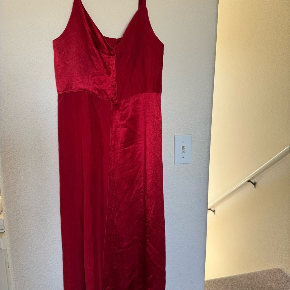 Zara Vibrant Red Textured Top